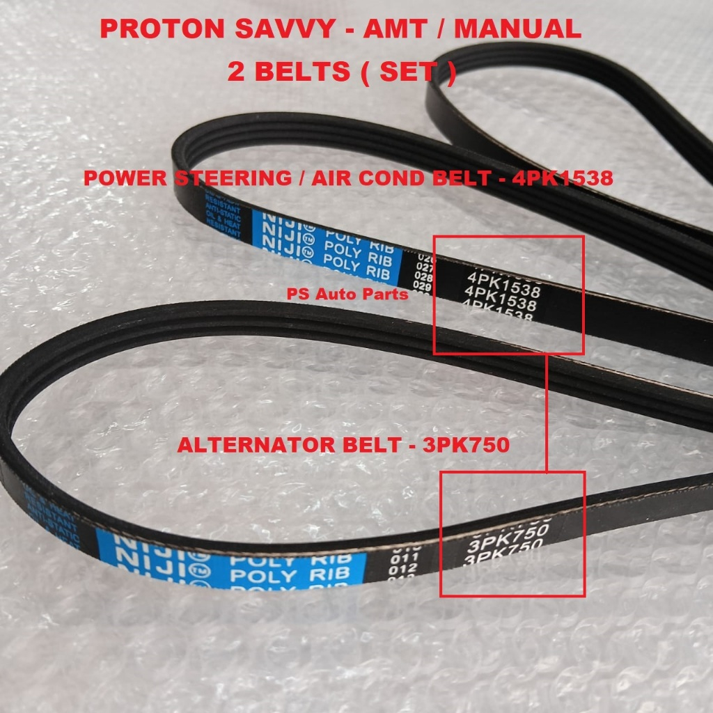 Proton Savvy Belt - Timing Belt / Alternator Bellt / Power Steering / Air Cond Belt Savvy