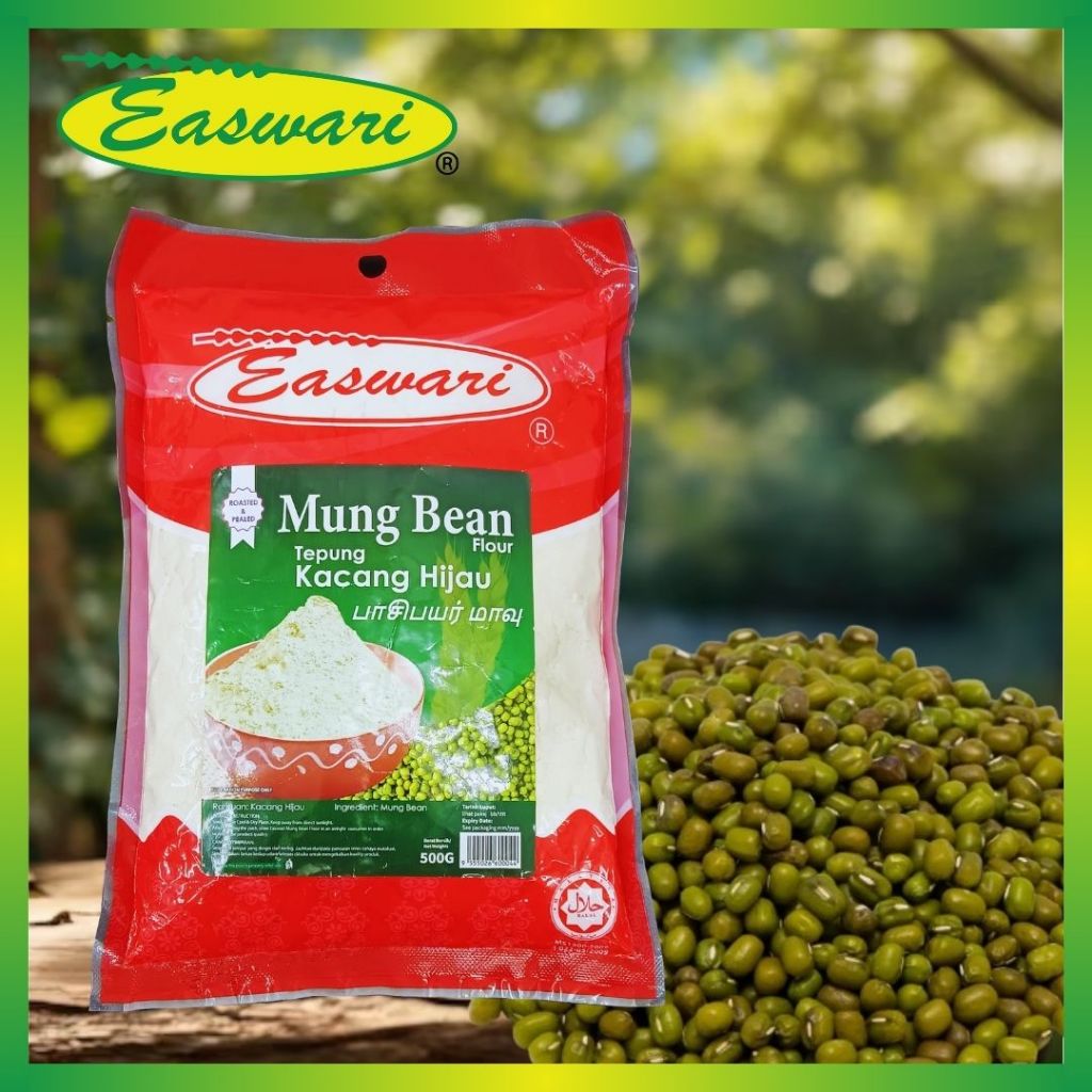 Mung Bean Flour பாசிப்பயிர் மாவு Tepung Kacang Hijau 绿豆粉 500G