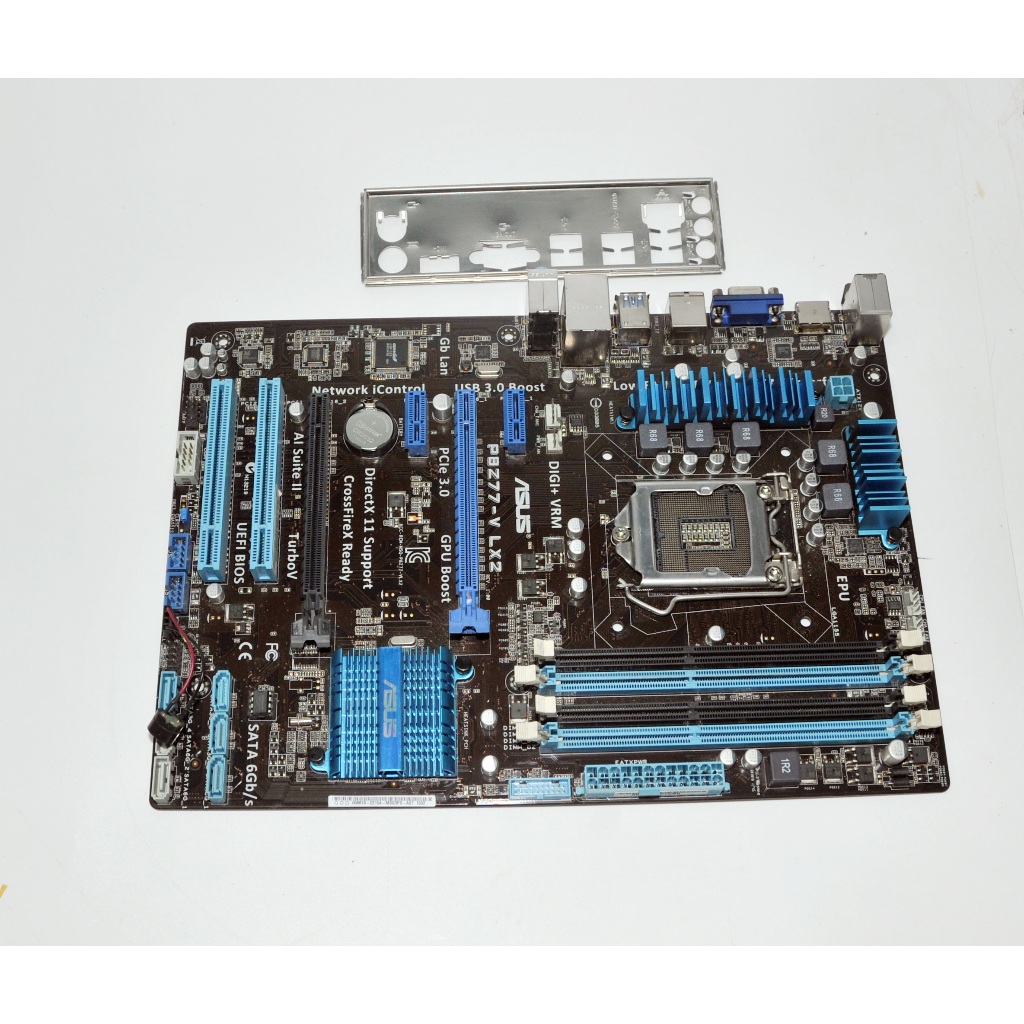 ASUS P8Z77-V LX2 LGA 1155 Intel Z77 HDMI SATA 6Gb/s USB 3.0 ATX เมนบอร์ด Intel (ใช้แล้ว)