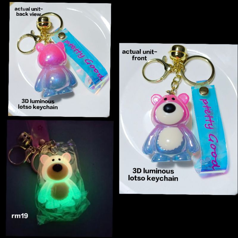(KEYCHAIN) 3D LOTSO LUMINOUS HIGH QUALITY KEYCHAIN