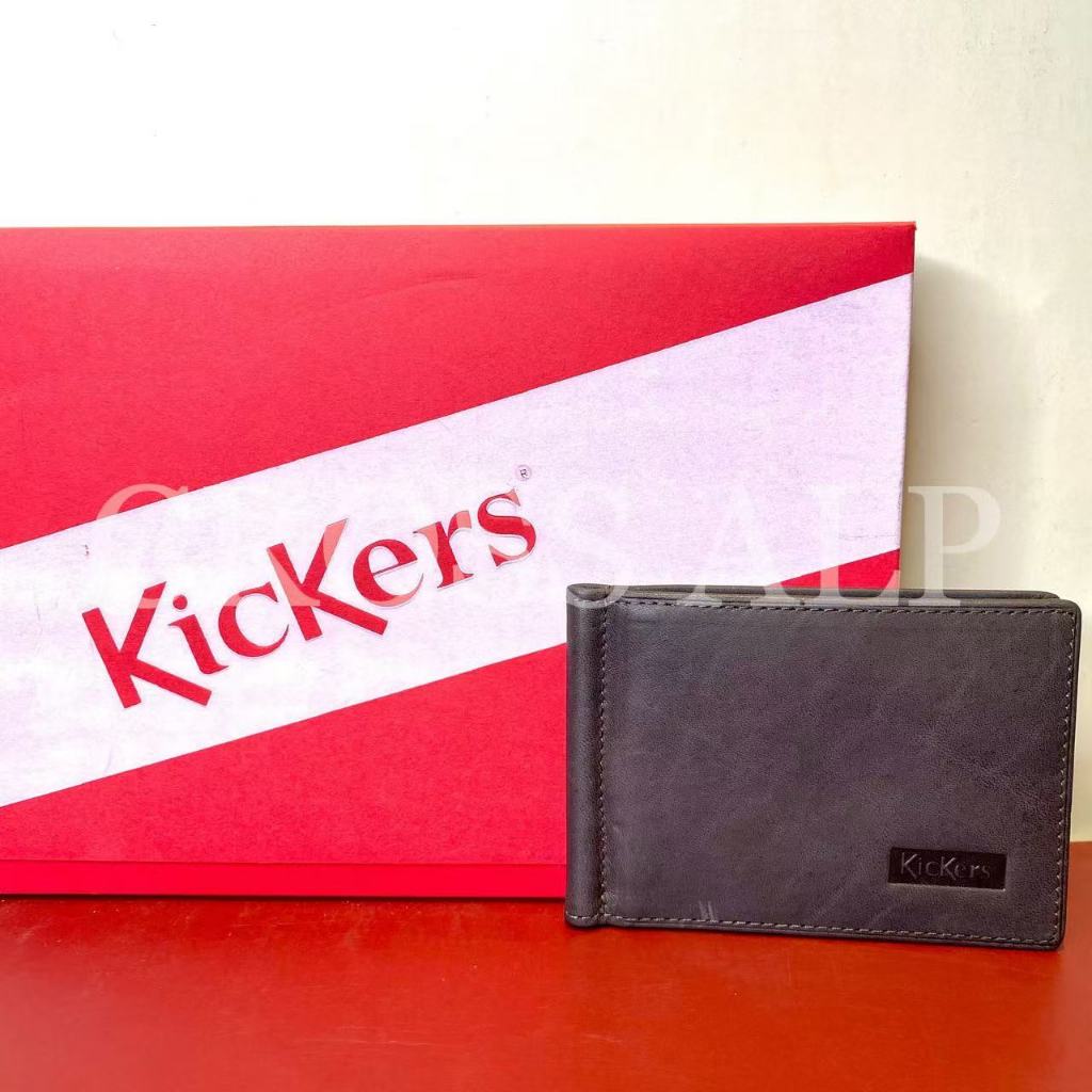 Kickers Card Holder Purse With Money Clip Wallet Leather 80002