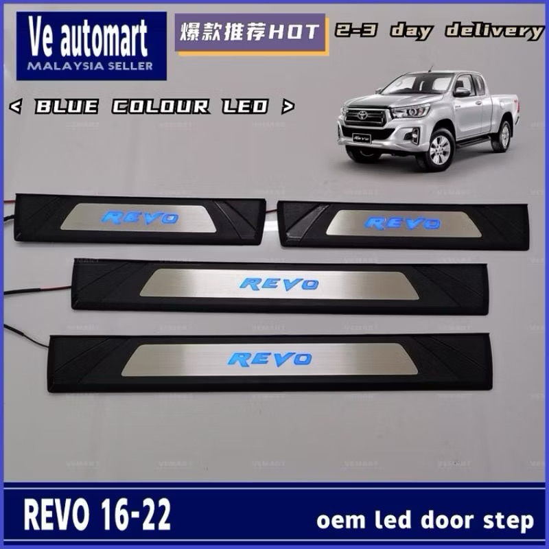 Carrefit Toyota Hilux Revo Rocco Rogue oem บันไดประตู LED บันไดด้านข้าง 4 ชิ้นอุปกรณ์เสริม