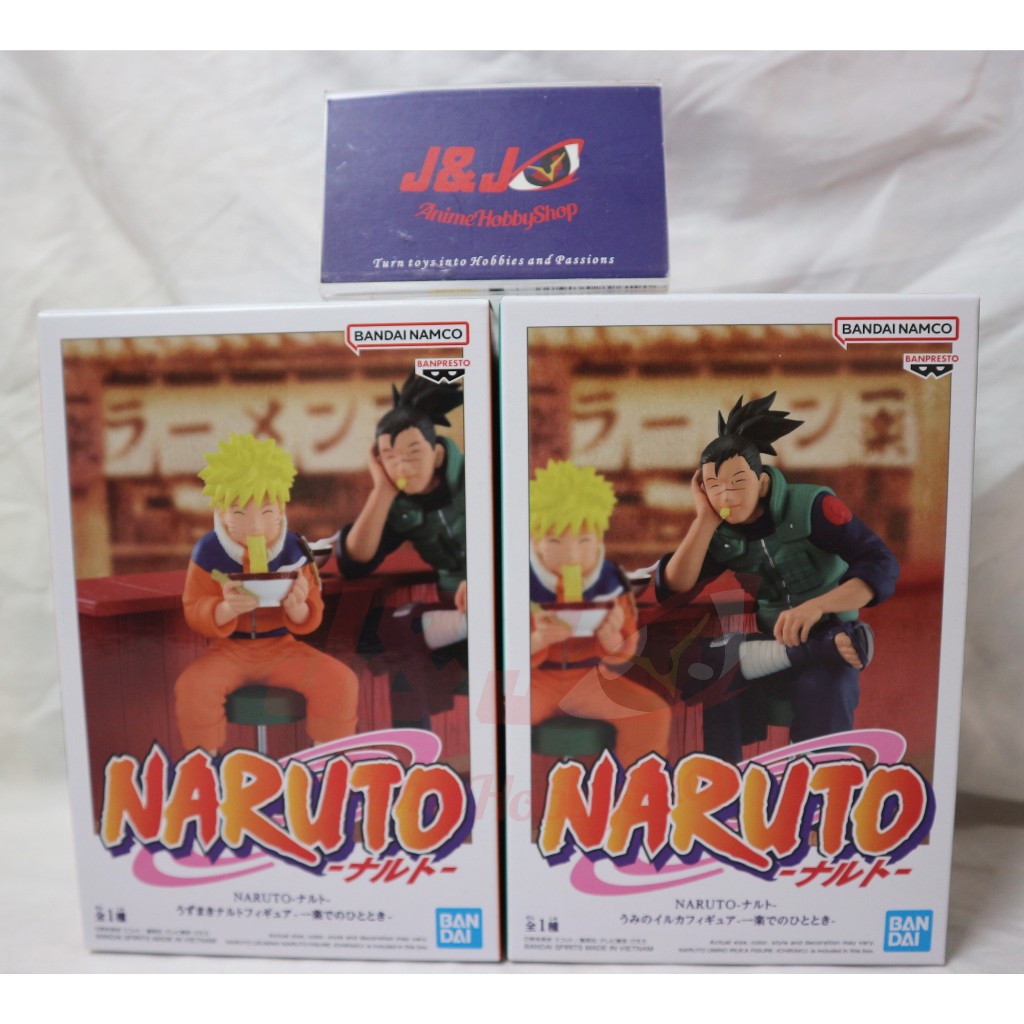 Banpresto UMINO IRUKA FIGURE & NARUTO UZUMAKI NARUTO FIGURE ICHIRAKU