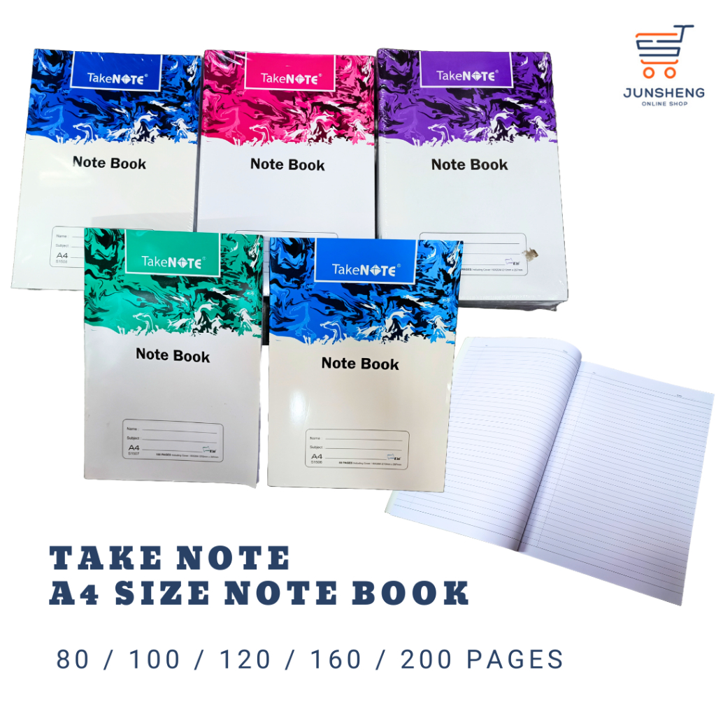 [BACK TO SCHOOL] UNI TAKE NOTE A4 NOTE BOOK /EXERCISE BOOK / BUKU NOTA 80PG 100PG 120PG 160PG 200PG