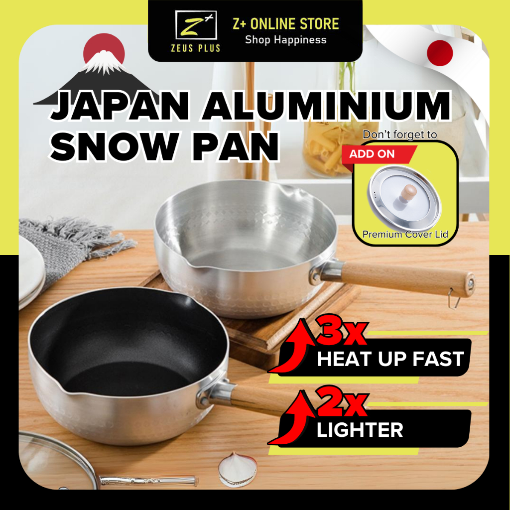 ZPLUS กระทะอลูมิเนียมญี่ปุ่น กระทะหิมะ กระทะซอสเหนี่ยวนําไม่ติด Maggi ทําอาหารหม้อนม 雪平锅