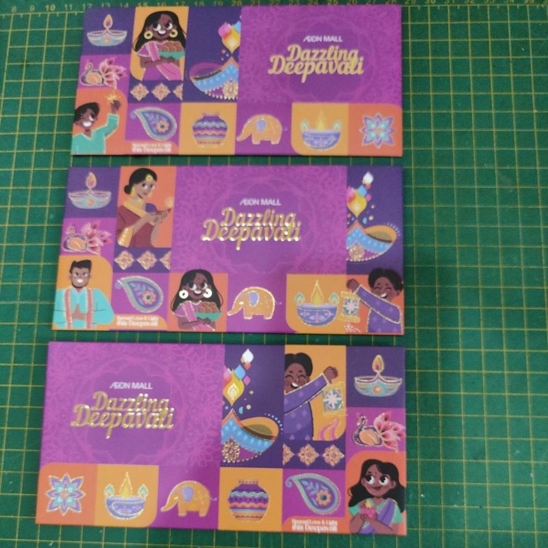 Aeon Mall 2024 ซอง Deepavali 3 ชิ้น 3 ดีไซน์