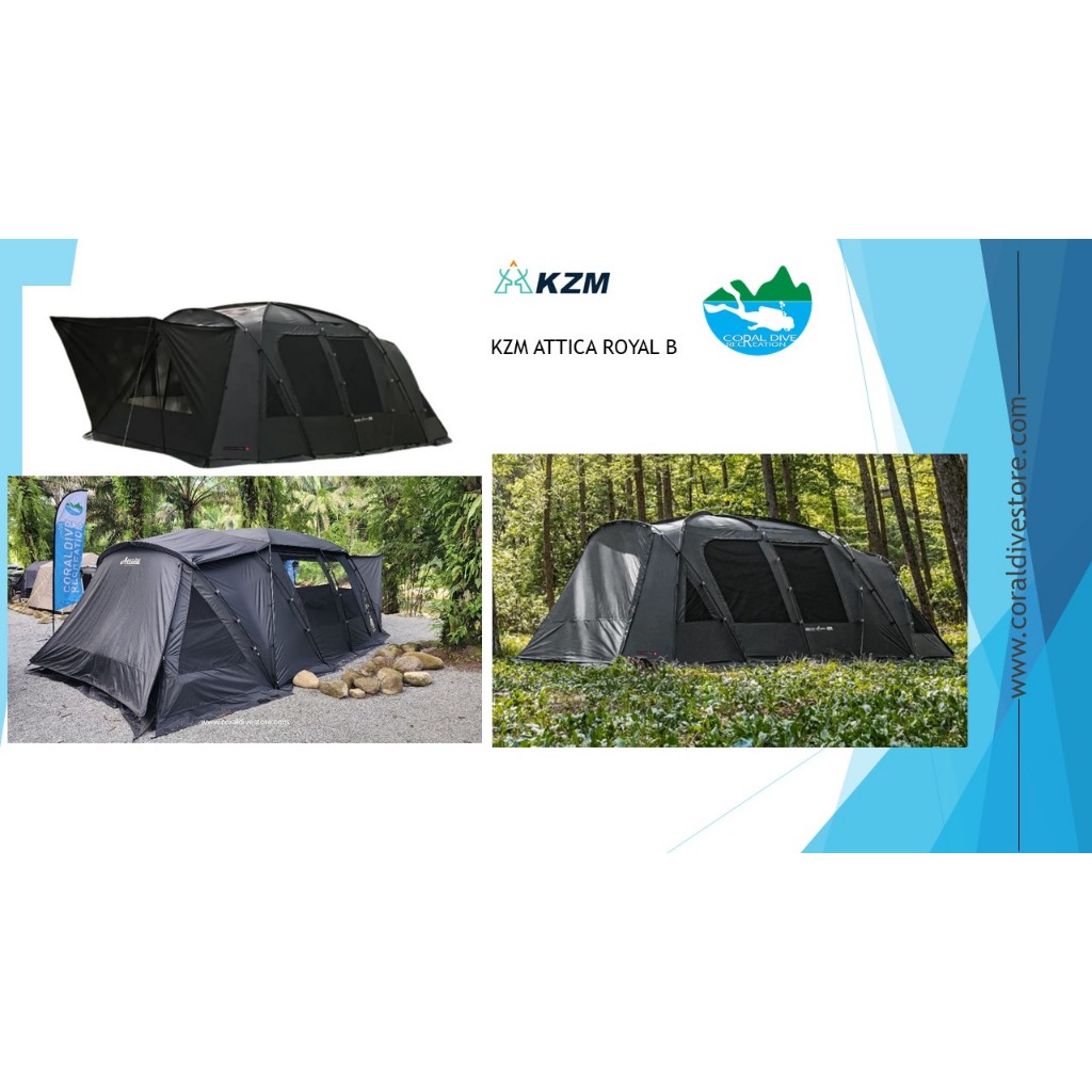 KZM Atica Royal B Black - เต็นท์วิลล่าสุดหรู กลางแจ้ง frm KZM แท้