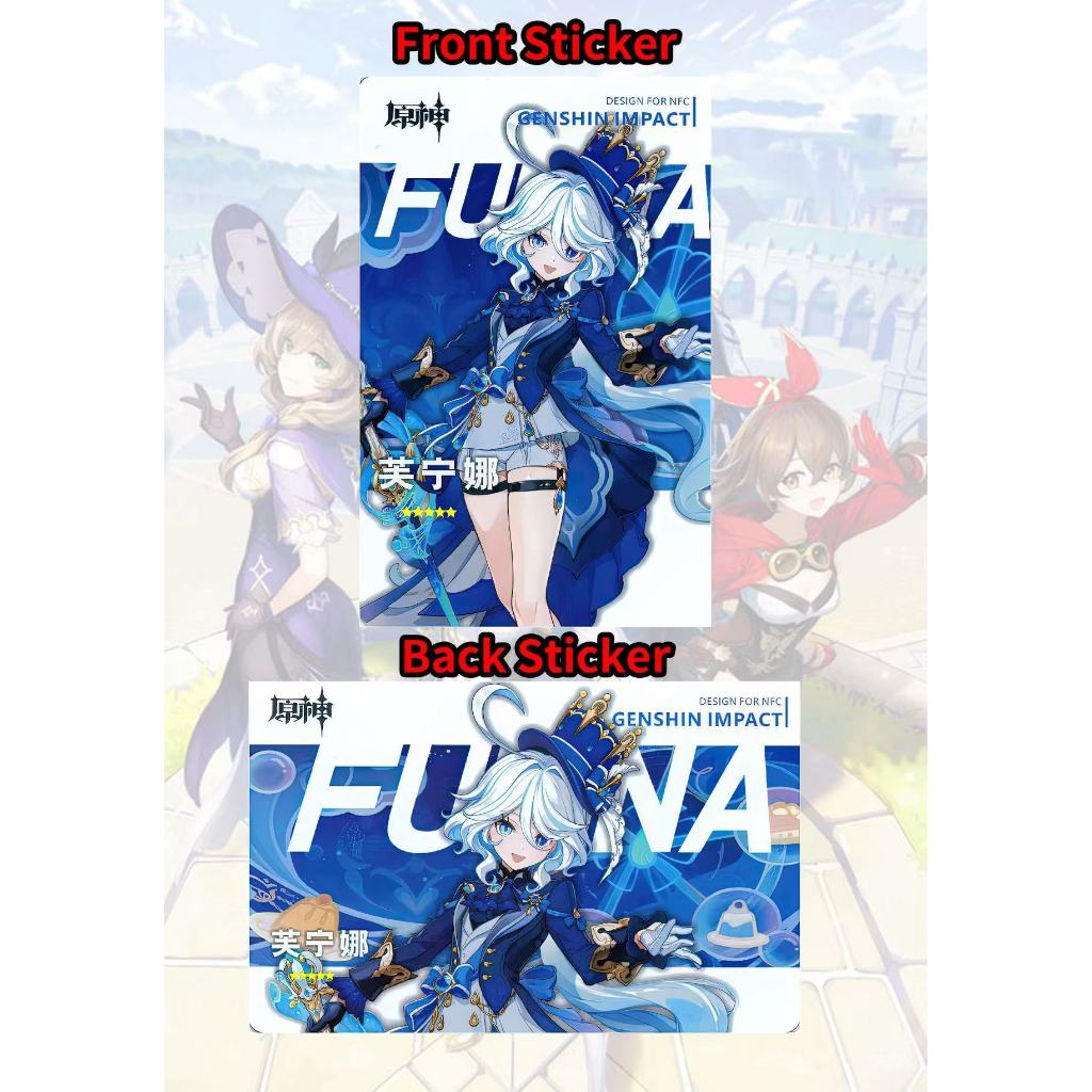 Genshin Impact ID Card Sticker/Touch n Go Card Sticker Cover (กันน้ํา คุณภาพสูง) ,TNG CARD