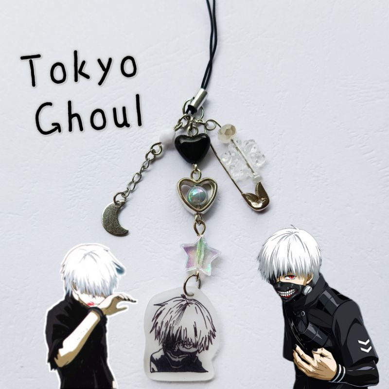 PuCaเคสโทรศัพท์Tokyo Ghoul/Ken Kaneki/พวงกุญแจ/มือถือ/อุปกรณ์เสริมน่ารัก/kawaii/จับคู่/อะนิเมะ/มังงะ