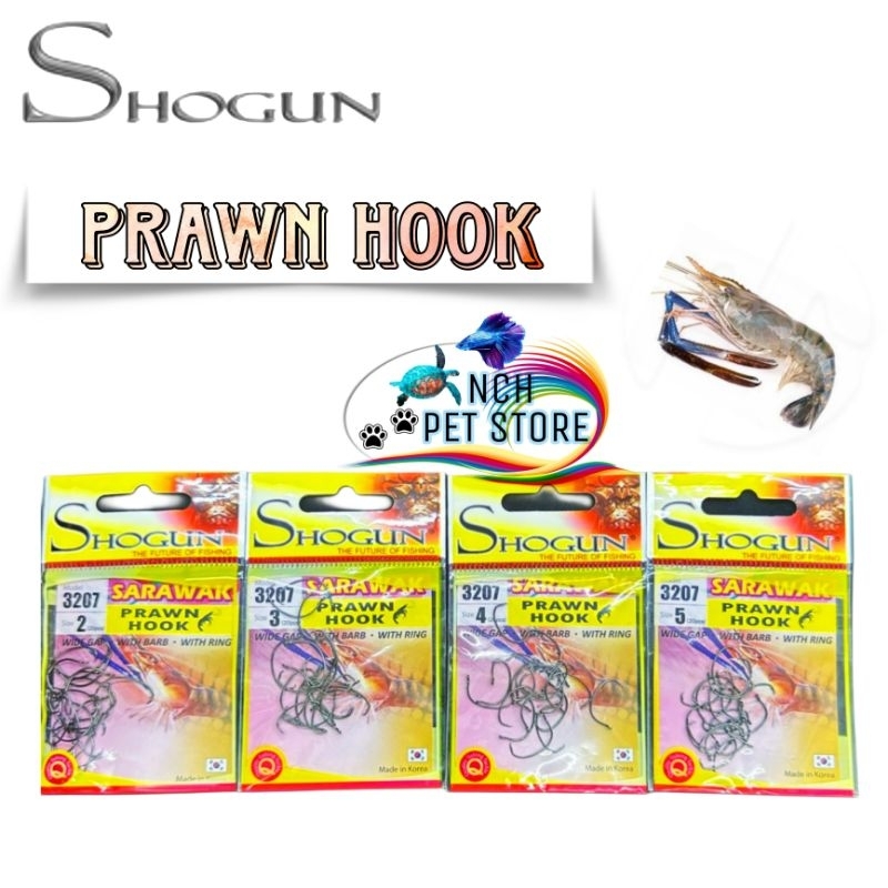 SHOGUN 3207 PRAWN HOOK SHRIMP GALAH