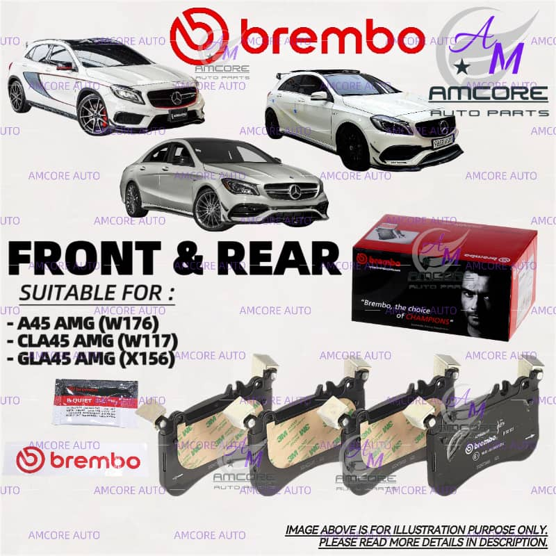 Mercedes Benz A45 AMG (W176) / CLA45 AMG (W117) / GLA45 AMG (X156) - ผ้าเบรค BREMBO