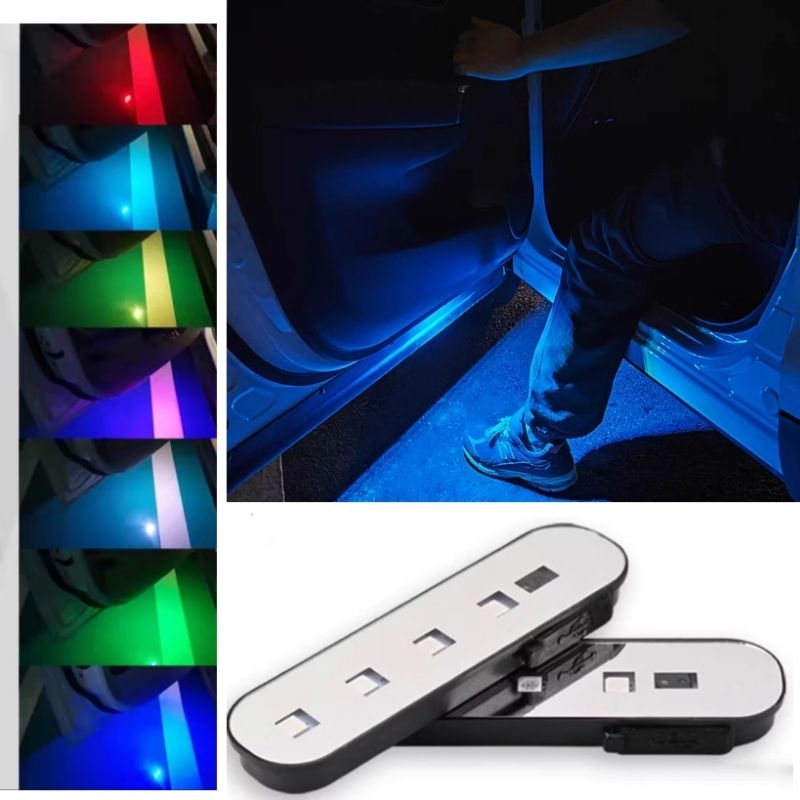 RGB LED Universal ประตู lampu LED เปิดไฟเตือนแฟลชชุดไฟเตือนป้องกันคอลลิดไร้สาย