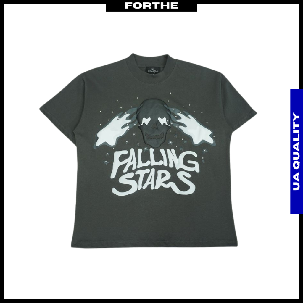 BROKEN PLANET Falling Stars เสื้อยืดขนาดใหญ่ Streetwear Graphic Print Broken Planet TShirt