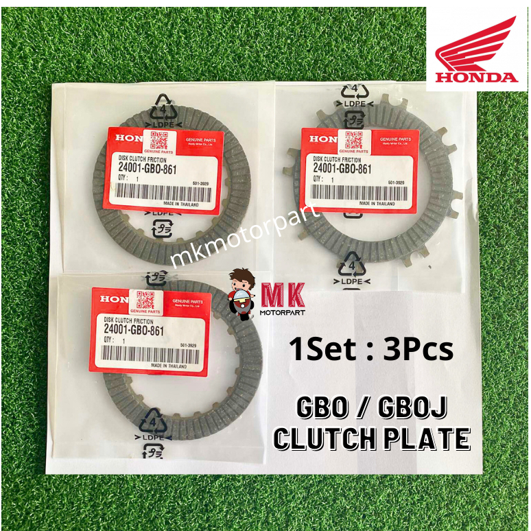(SET) Honda GBO / GBOJ CLUTCH PLATE (3 ชิ้น)