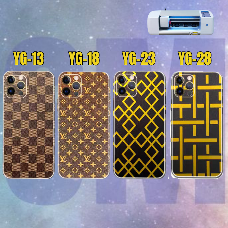 Samsung A10 A10s A20 A20s A30 A30s A50 A50s A70 A80 3M สีดํายี่ห้อสีทองสติกเกอร์ฝาหลัง LV