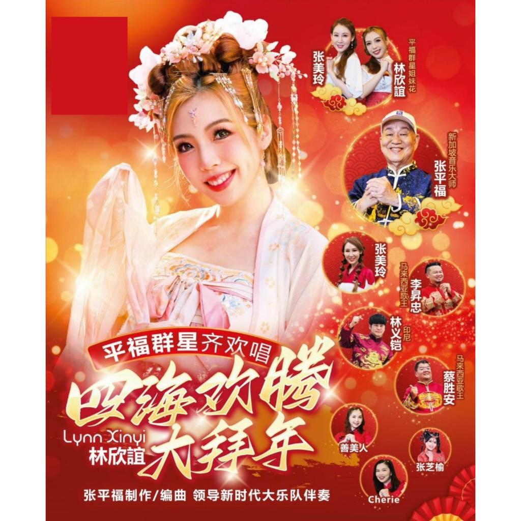 2025 CNY LYN XINN YI 林 四 like大年平福 Star oshi DVD + USB PENDRIVE MP3 DVD KARAOKE NEW YEAR SONG
