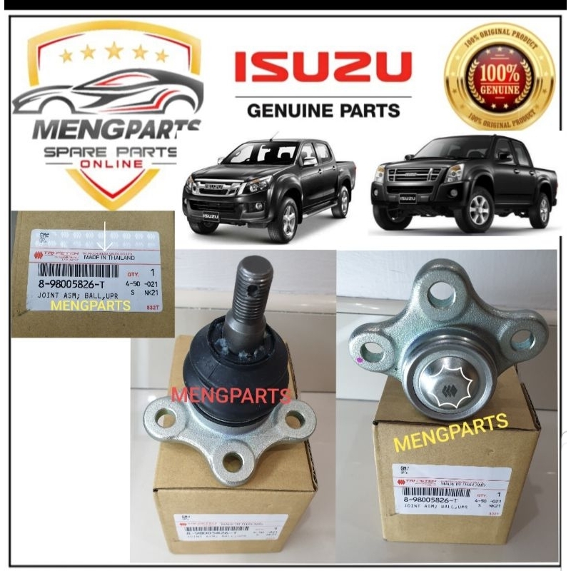 ISUZU TRI PETCH D MAX 2002Y-2018Y 4WD UPPER ARM BALL JOINT TOP BALL JOINT 8-98005-826-T