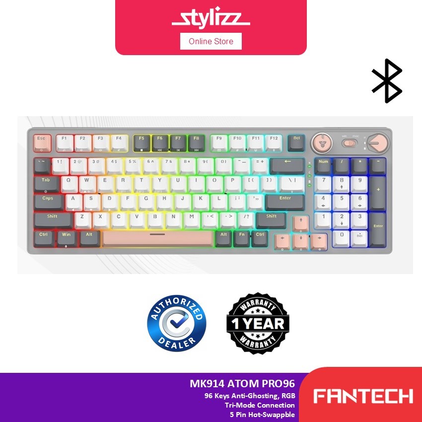 FANTECH MK914 ATOM PRO96 WIRELESS MECHANICAL GAMING KEYBOARD - STELLAR EDITION (STURN) - 96 KEYS ANT