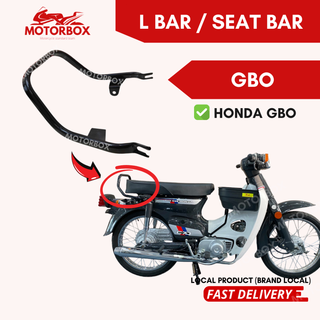 GBO L BAR - HONDA GBO FIRST MODEL HANDLE SEAT BAR SPOILER L-BAR ด้านหลังที่เข้าลิ้นชัก BESI BELAKANG