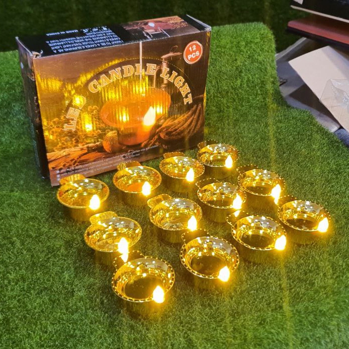 ทอง Diya, LED Vilaku, LED Diya, Diwali, Deepavali, Karthigai, งานแต่งงาน, ตกแต่ง, แสงงานรื่นเริง (12