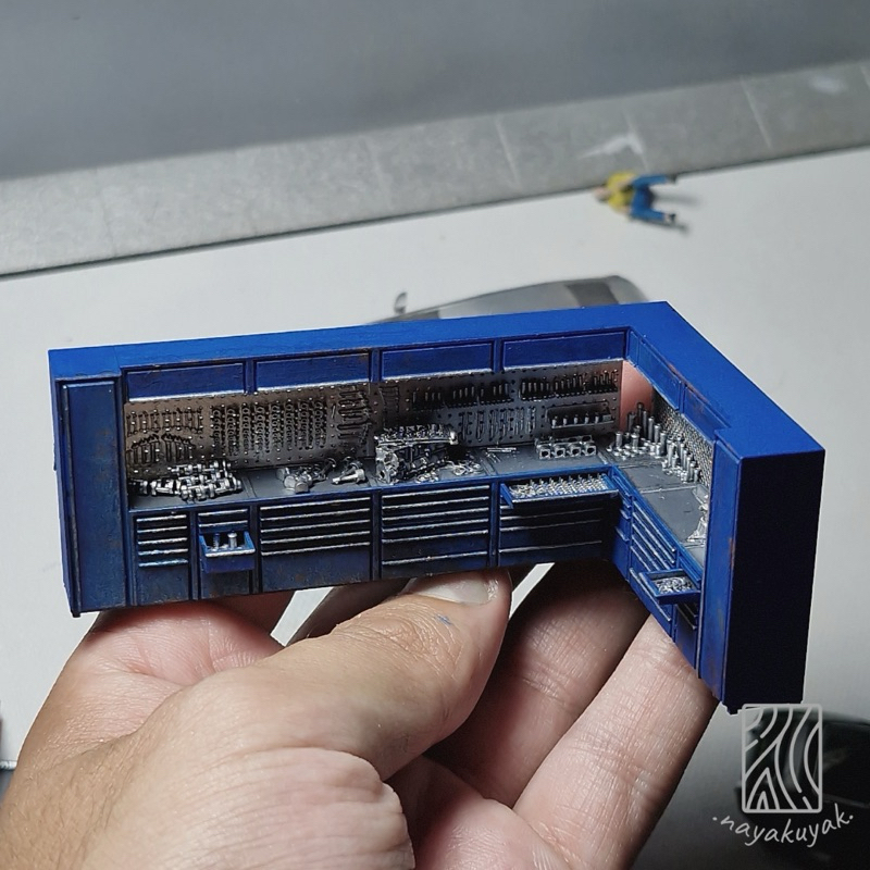 Epic Workbench สําหรับไดโอรามาโรงรถที่สมจริง 1/64 Scale Poprace, Mini GT, Hotwheels, Matchbox, Tomica, RMZ City