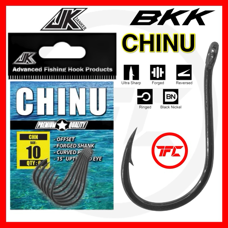 JK JANKER BKK Chinu Ringed Fishing Hook Ultra Sharp Piratez Strike