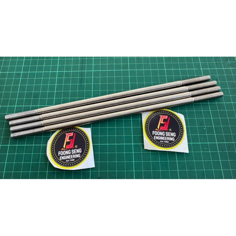 (1 Batang = RM12) BLOCK BOLT STUD STEEL JACK ROD JET ROD M8X1.25 LC135 WAVE125 KRISS NVX RS150 LAGENDA W125 SRL