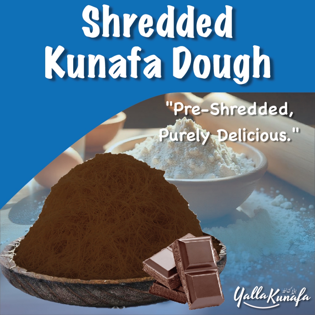 Shredded Kunafa Dough / Pastry Kunafa / Kunafa Raw Chocolate Flavor Shredded Kunafa Dough 500g - 1Kg
