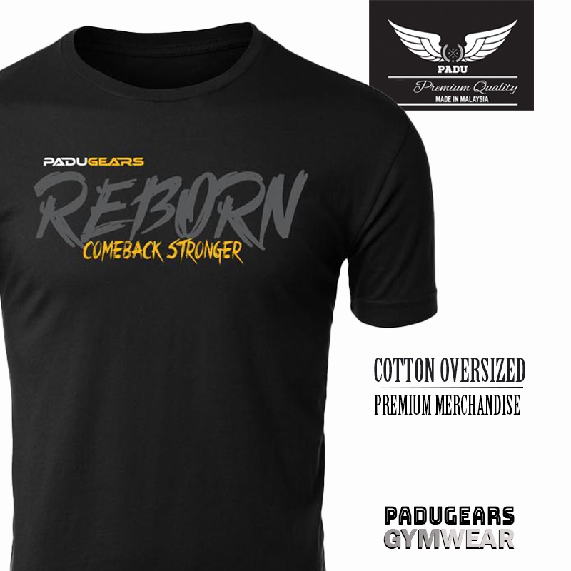 เสื้อยืด PaduGears "Reborn" ผ้าฝ้ายไมโครไฟเบอร์ขนาดใหญ่ CoolFit Gym Wear