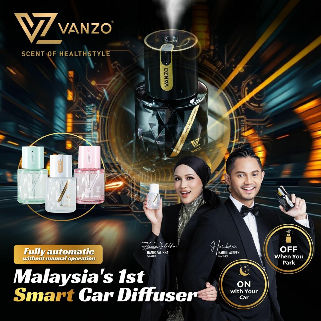 Vanzo Smart Car Diffuser น้ําหอมรถยนต์ Air Freshener Duo Series Car Air Refresher 汽车香水