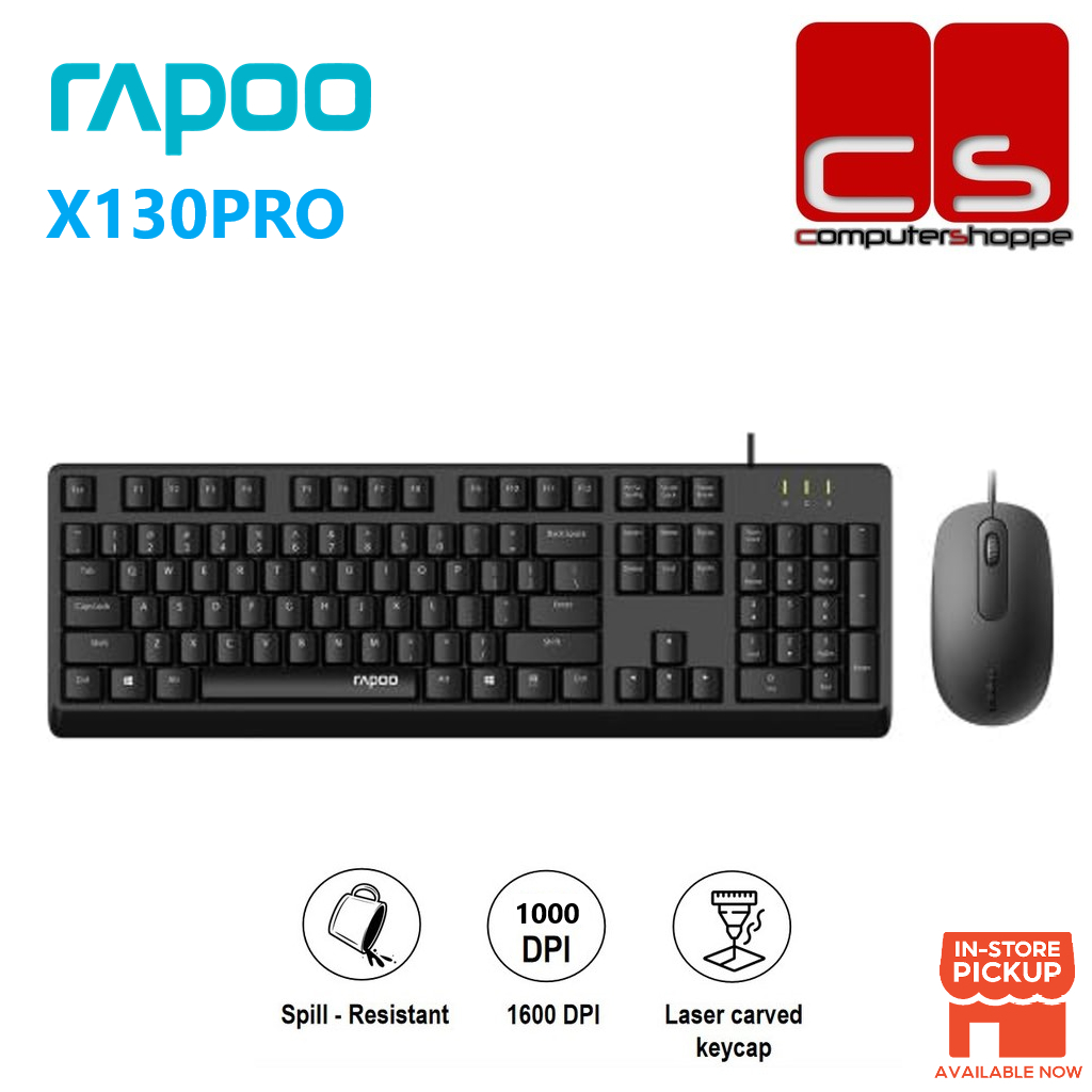 Rapoo X130Pro เมาส์และคีย์บอร์ดแบบมีสาย
