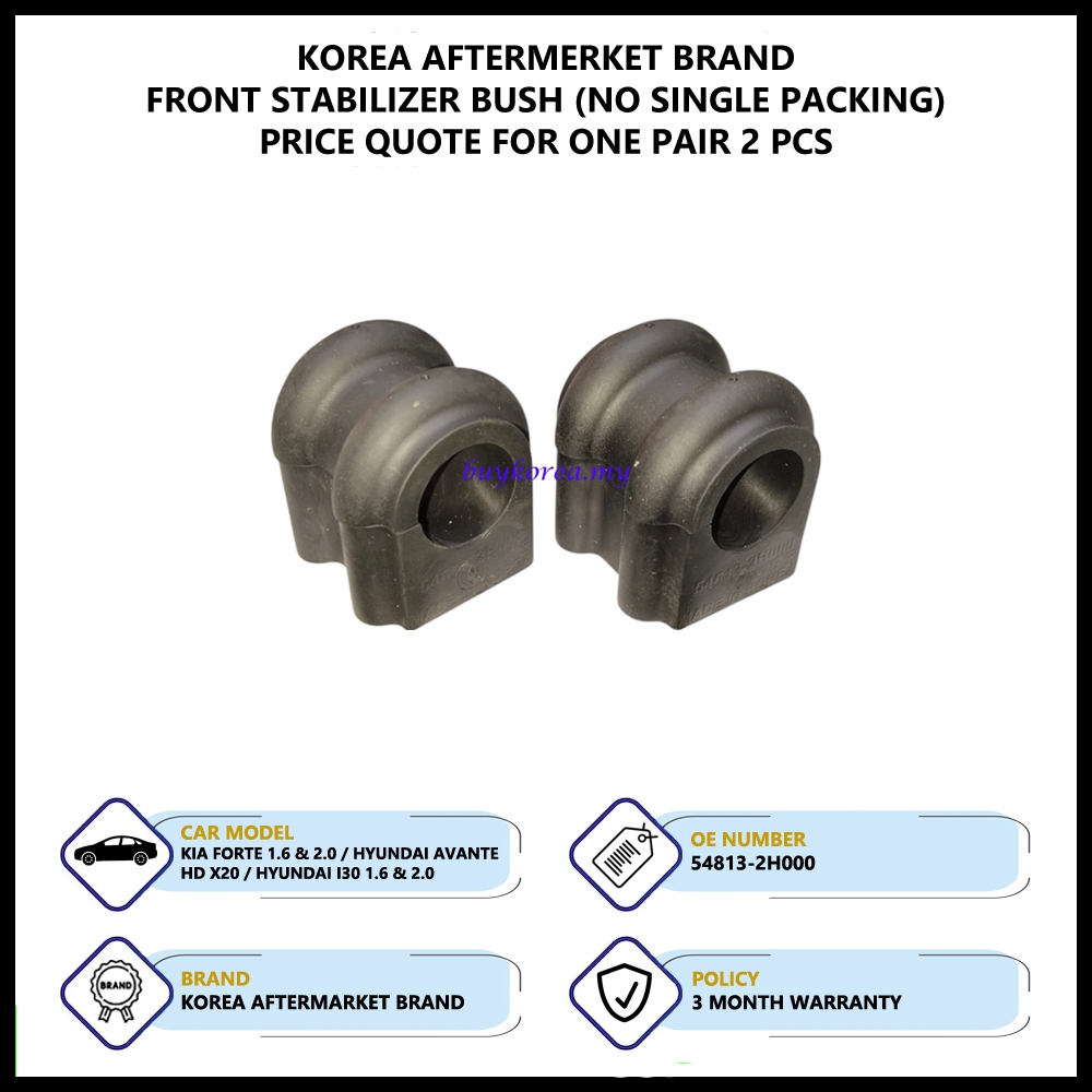 Kia Forte 1.6 & 2.0 / Hyundai Avante HD X20 / I30 1.6 & 2.0 Korea / Front Stabilizer Bush 2pcs (5481