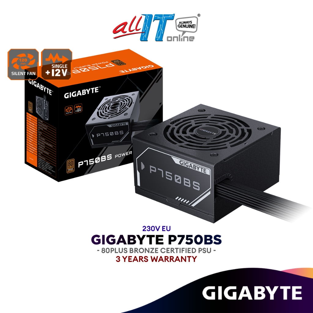 Gigabyte GP-P750BS (750W) พาวเวอร์ซัพพลาย 80+ BRONZE PSU