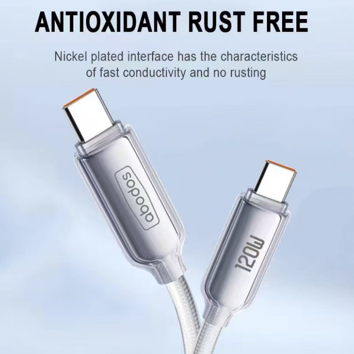 ABODOS AS-DS388 120W PD USB Data Cable / Type-C To Type-C Super Fast Charging / ความเร็วสูง 1 เมตร