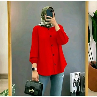 MUSLIMAH SARA CASUAL BLOUSE SOLID COLOURS CEY CREPE