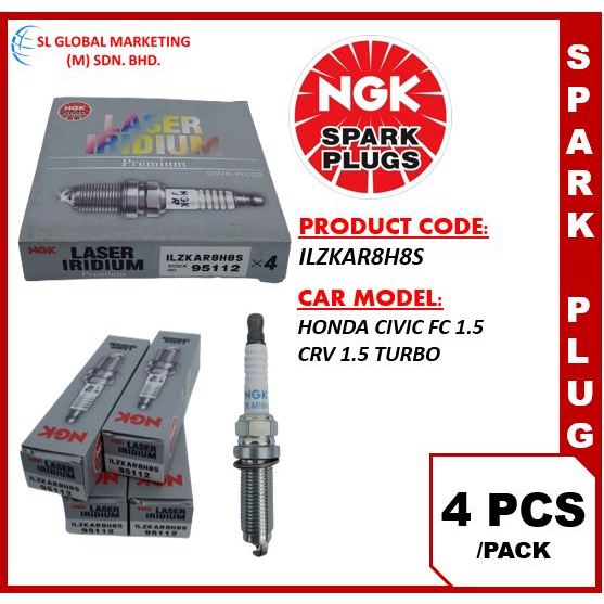 NGK LASER IRIDIUM PREMIUM สําหรับ HONDA CIVIC FC 1.5 / CRV 1.5 TURBO (ILZKAR8H8S)