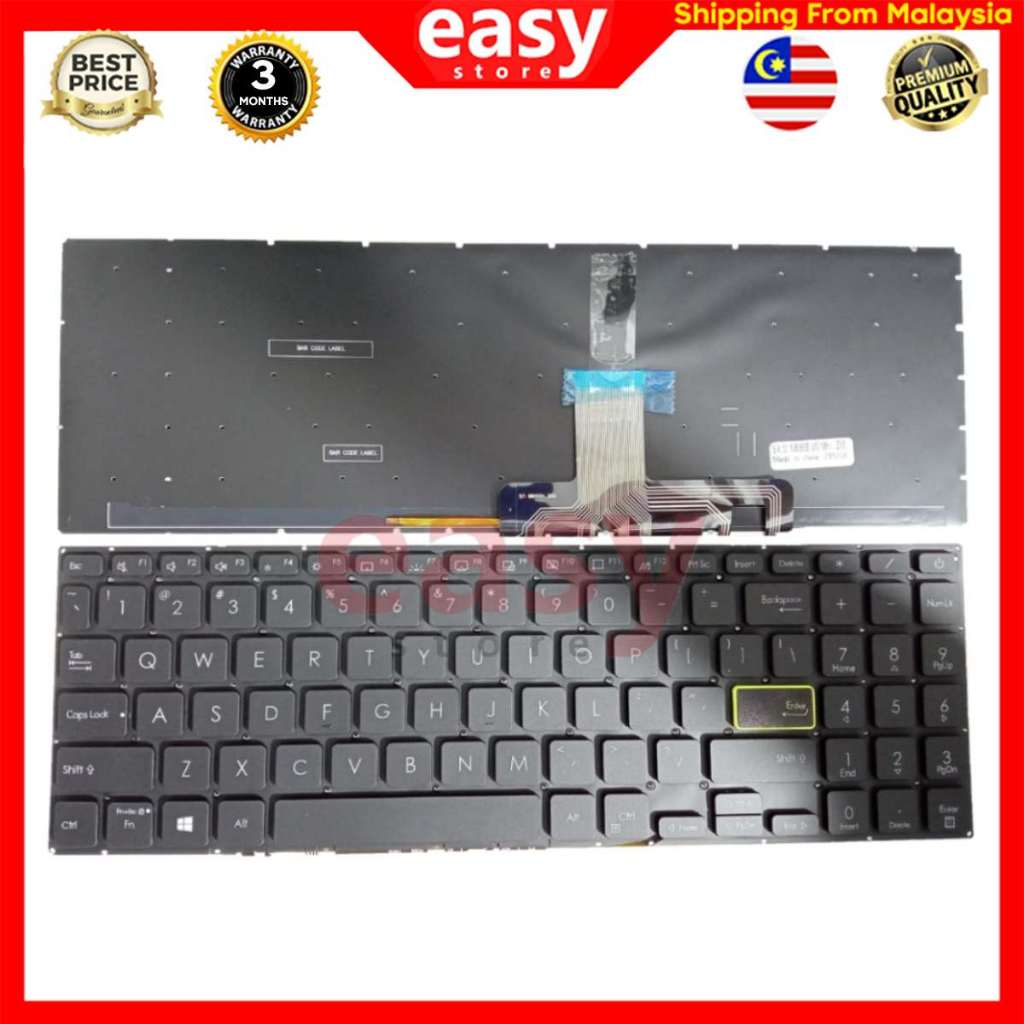 Asus Vivobook S533 S533E S533EA S533F S533FA E510M แป้นพิมพ์แล็ปท็อป
