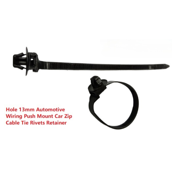 50 ชิ้นรู 13 มิลลิเมตรสายไฟรถยนต์ Push Mount รถ Zip Cable Tie Rivets Retainer