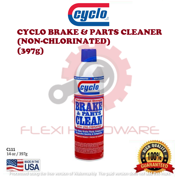 CYCLO น้ํายาล้างเบรค C111 น้ํายาทําความสะอาดเบรกและชิ้นส่วนระดับมืออาชีพ (ไม่ใช่คลอรีน) (14oz/397g)