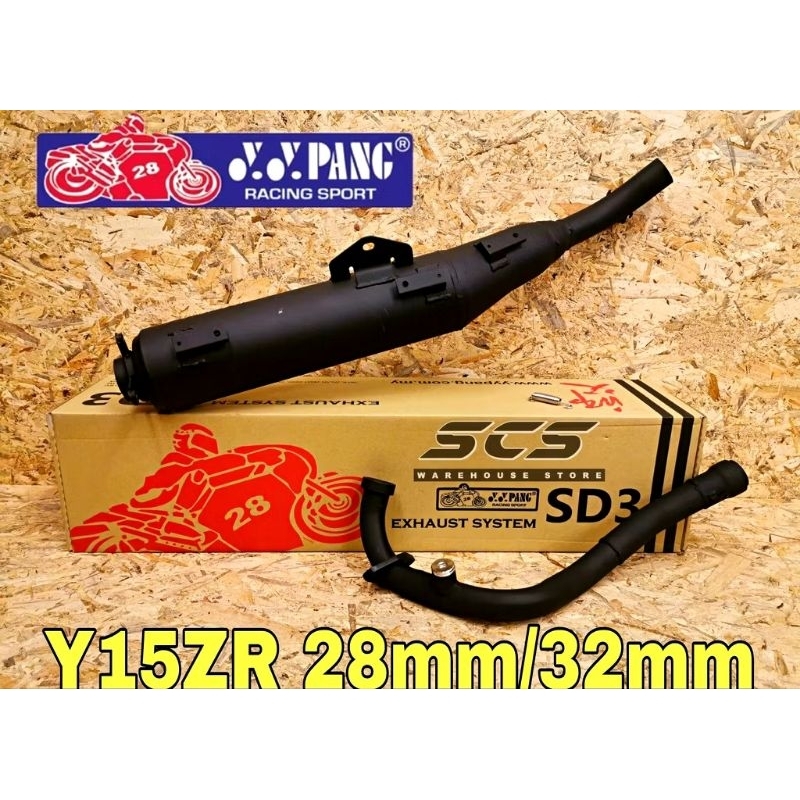 YYPang Y15ZR ท่อไอเสีย SD3 28mm / 32mm (ตัดมาตรฐาน) Ekzos Y15 Ysuku Yamaha YY-Pang Motor