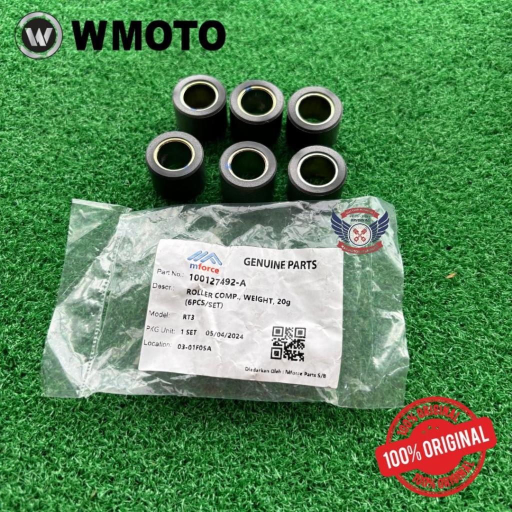 OK WMOTO RT3 RT3S RT3 N1 CLUTCH ROLLER WHEEL ROLLER ลูกกลิ้ง WEIGHT/ROLLER BUSH 3G (6 ชิ้น/เซ็ต) Par