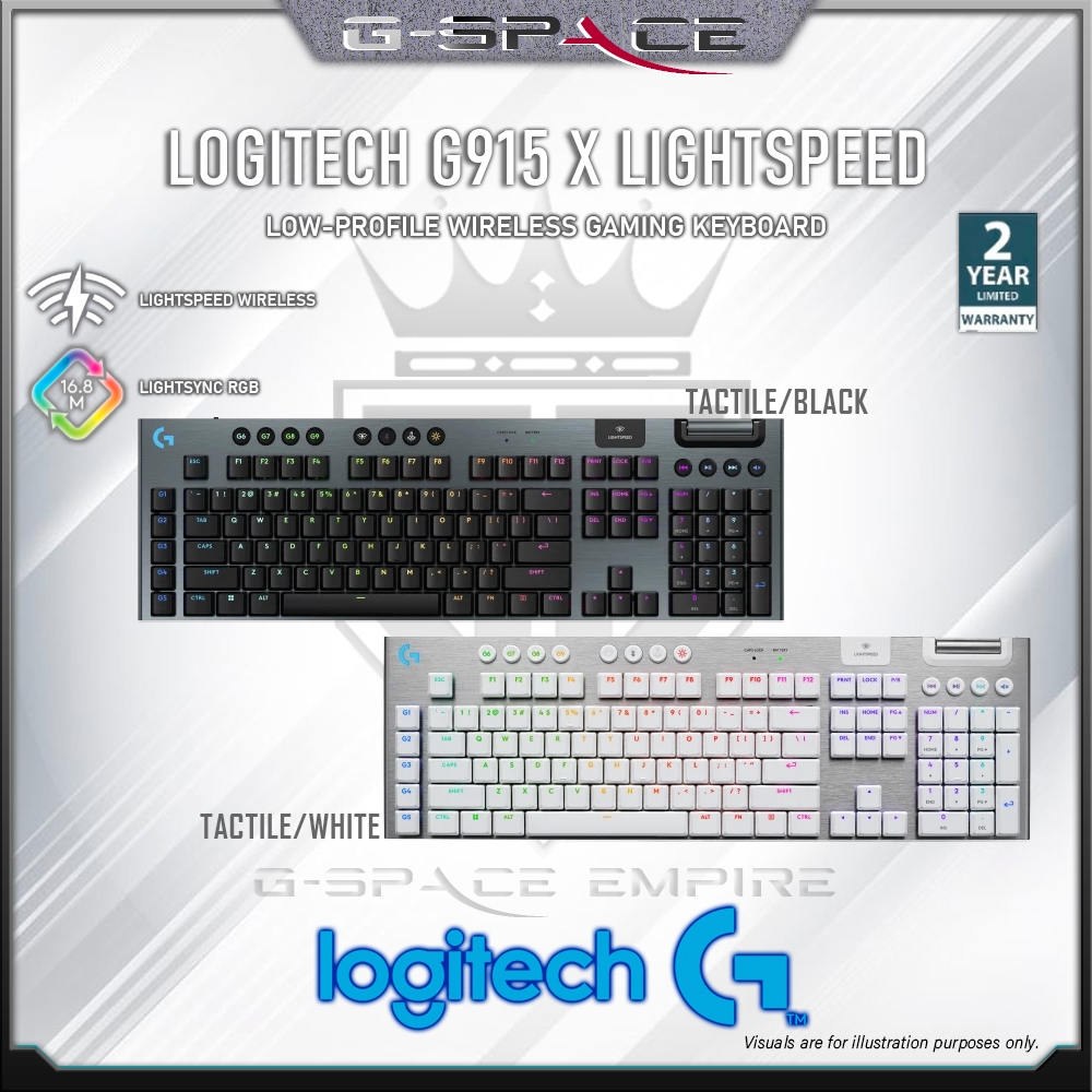 Logitech G915 X Lightspeed/ G915 X Lightspeed TKL | คีย์บอร์ดไร้สาย Bluetooth Low Profile RGB