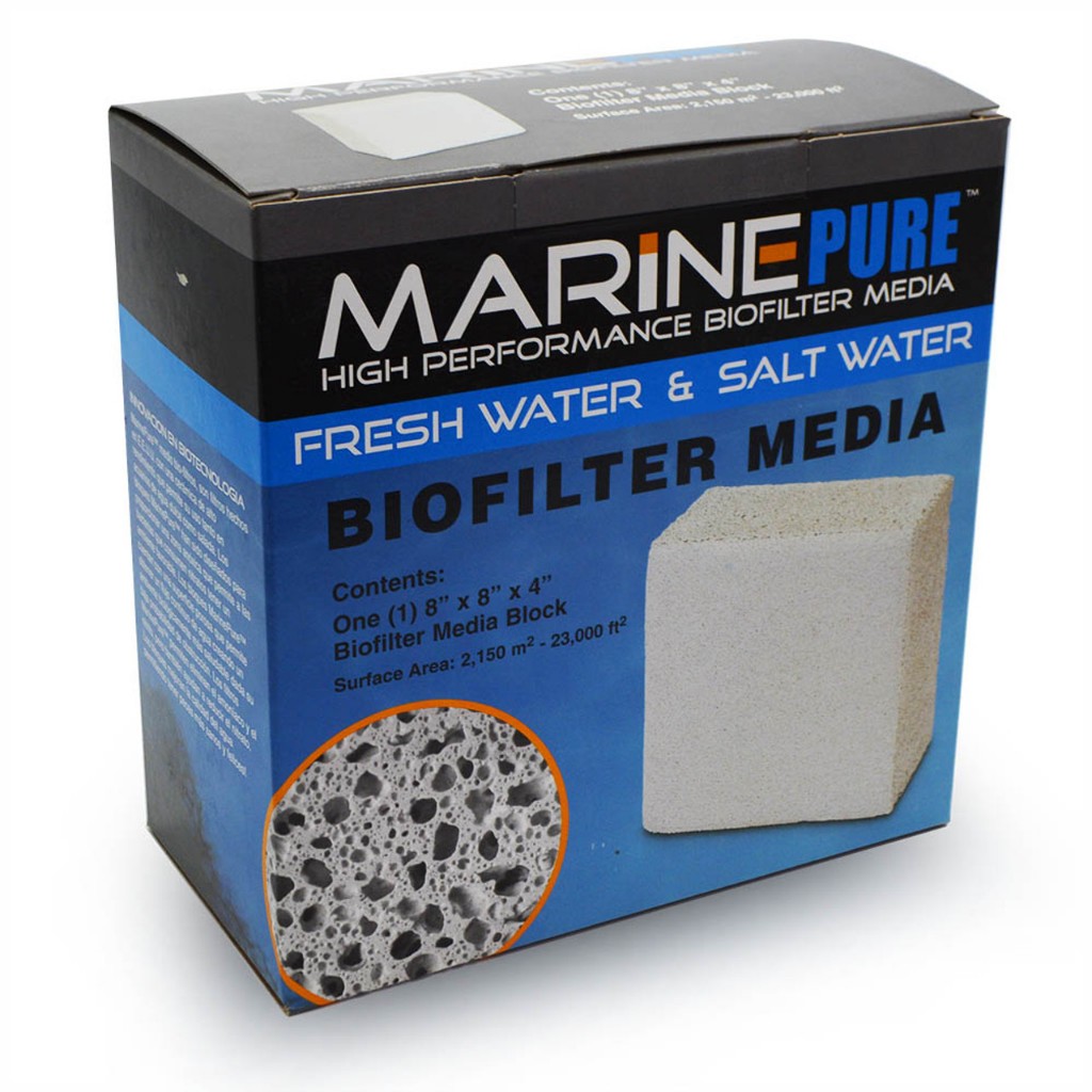 Marine Pure - Biofilter Media Block (8 x 8 x 4) ตู้ปลาที่มีรูพรุนสูง Bio Media