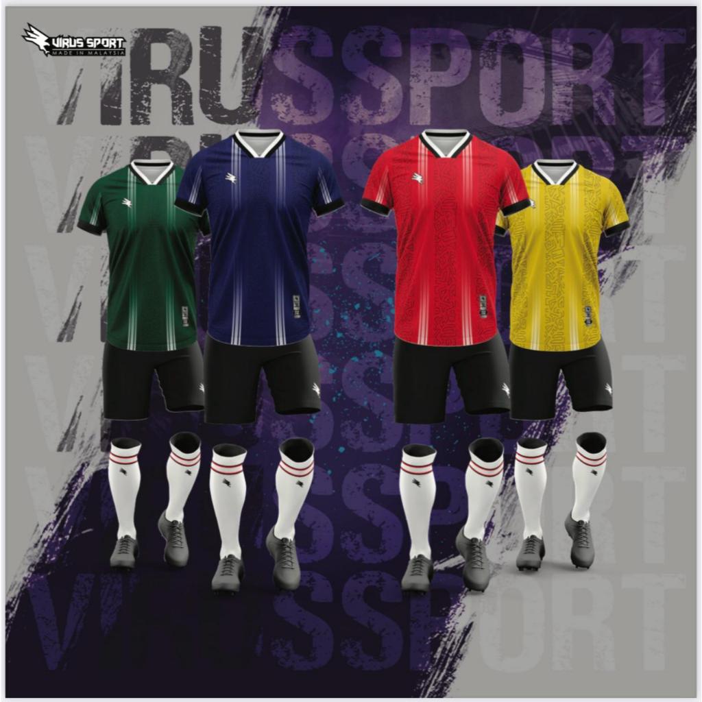 Virus Sport Sublimation Microfiber Diamond Jersey VS32 Short Sleeve Unisex Jersey Bola Sepak Jersey 
