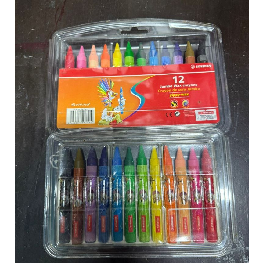 Stabilo JUMBO Wax Crayon Yippy-Wax (12 สี)