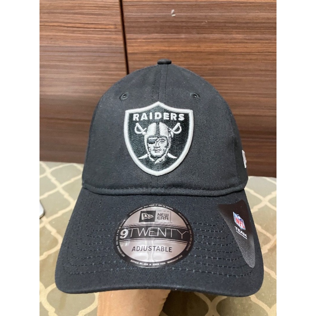 NE 9 Twenty Black Raiders Baseball Cap Strapback Adjustable