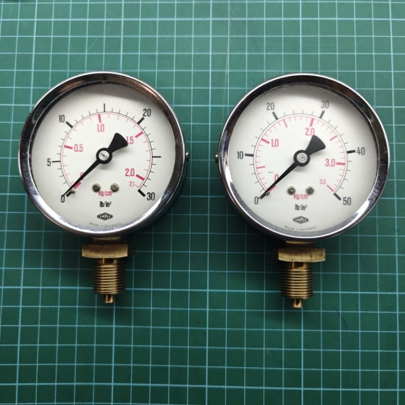 Empeo 3 x 3/8 BSP, Kg/cm2 & Lb/in2. เครื่องวัดความดัน เยอรมนี