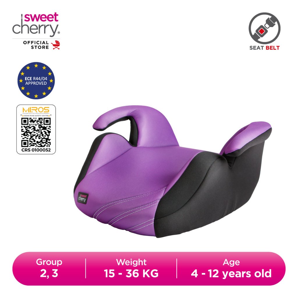 Sweet Cherry Forward Facing Budget-Friendly Essential Backless Baby Booster Car Seat สําหรับอายุ 4 ป