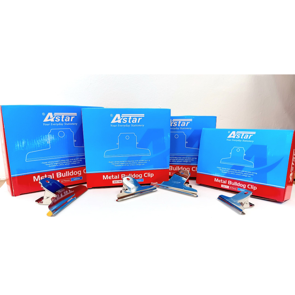 มีจําหน่าย Astar Jumbo Bull Dog คลิปโลหะ 1 ชิ้น / Klip Logam Jumbo / เค้กแดง夹