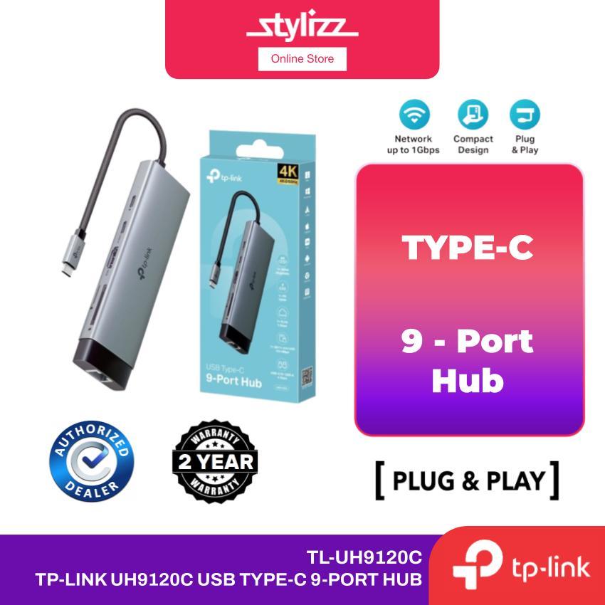 TP-Link UH9120C USB-C Hub 9-in-1 ถึง HDMI 4K @ 60Hz Ethernet PD USB 3.0 พอร์ตอะแดปเตอร์สําหรับเดสก์ท